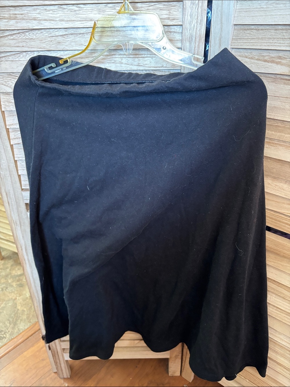 FINAL MARKDOWN Black Women's A-Line Skirt With Full Elastic Waistline Large